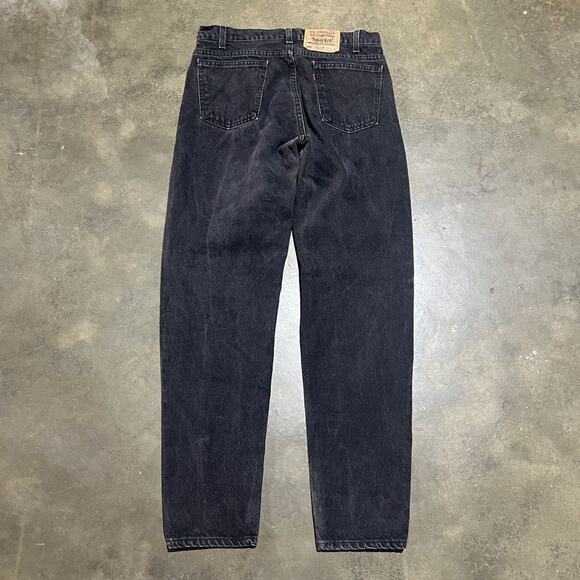 Vintage 90s Levi's 550 Black Relaxed Fit Jeans 33x32 - Picture 2 of 4